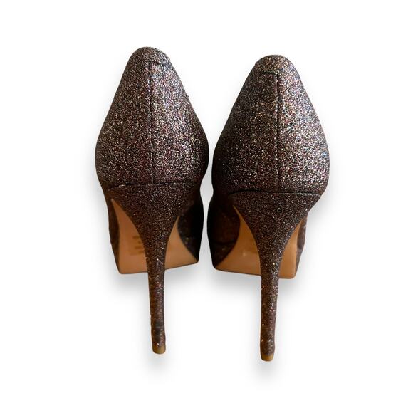 Betsey Johnson Glitter Platform Heels Size 6 1/2 - Picture 4 of 7